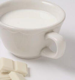 White drink and chocolate